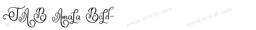 TAB Amala Bold字体转换